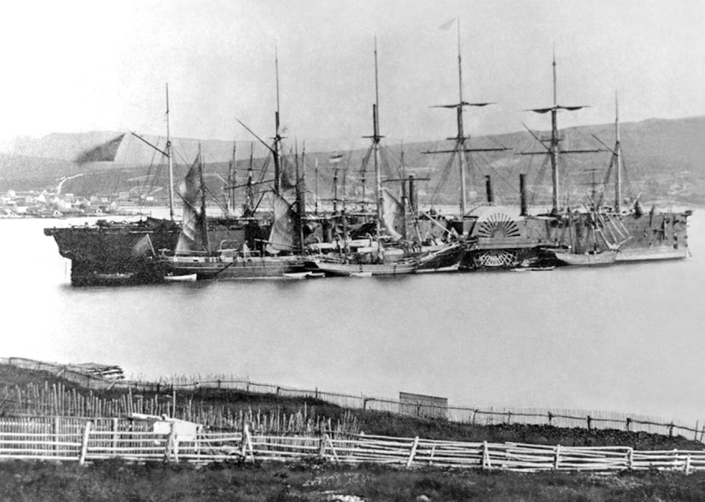 The steamship Great Eastern, which laid the 1866 Atlantic cable